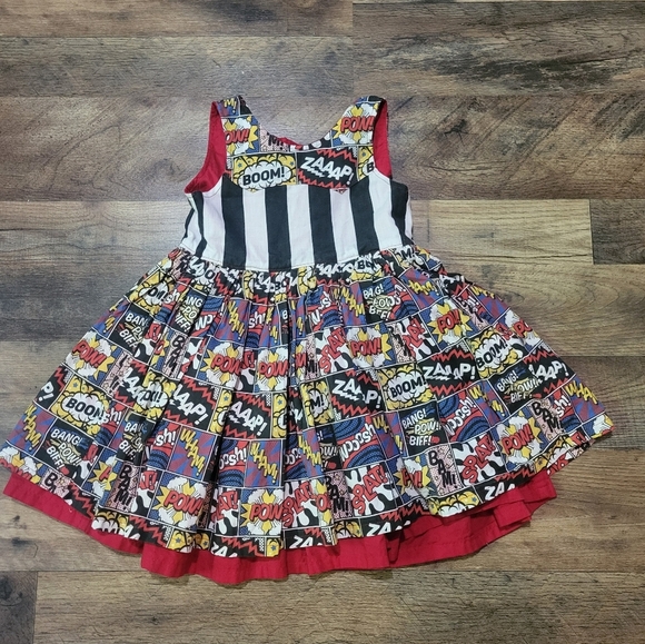 Handmade Jonah and Grace Comic Book Toddler Dress Size 2T - Picture 3 of 10